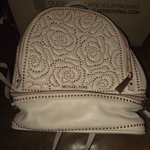 Michael Kors Mini Backpack – Rose Gold Studs ✨ - Picture 1 of 9
